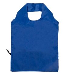 Borsa pieghevole personalizzata in poliestere, blu scuro, poliestere 190T, 56 x 38 cm