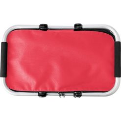 Cestino pieghevole in poliestere personalizzata, borsa termoisolante, rosso, ABS, alluminio , EVA, poliestere 320-330 g/m2, 48 x 28 x 24 cm