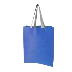 Borsa in TNT personalizzata, blu scuro, TNT 70 g/m2, 30 x 37 x 10,5 cm