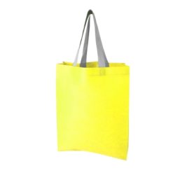 Borsa in TNT personalizzata, giallo, TNT 70 g/m2, 30 x 37 x 10,5 cm