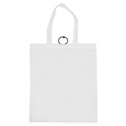 Borsa pieghevole personalizzata in poliestere, bianco, poliestere 190T, 38 x 41 cm