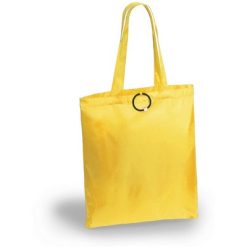 Borsa pieghevole personalizzata in poliestere, giallo, poliestere 190T, 38 x 41 cm
