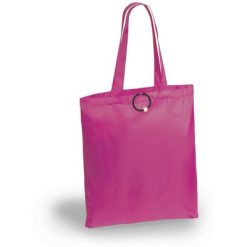 Borsa pieghevole personalizzata in poliestere, rosa, poliestere 190T, 38 x 41 cm