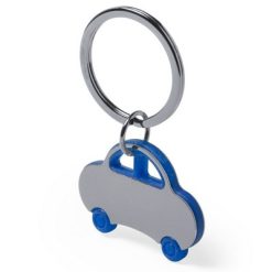 Portachiavi personalizzati "macchina" blu, acciaio inossidabile, 4,2 x 3 x 0,4 cm