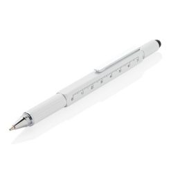 Penne personalizzate multifunzionali, bianco, alluminio, 1,3 x 15 cm