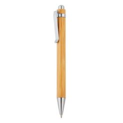 Penna in bambù personalizzata, grigio, grigio, bambù, 13,5 x Ø 1,1 cm.