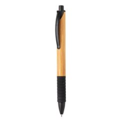 Penne personalizzate ecologiche, nero, bambù, paglia di grano, 14,2 x Ø 1,1 cm