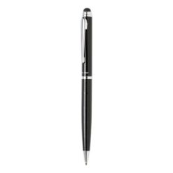 Penne personalizzate di lusso, touch pen Swiss Peak, nero, argento, metallo, 14,0 x Ø 1,0 cm