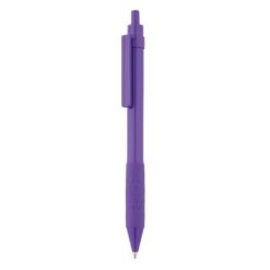 Penne personalizzate X2, viola, ABS, 14,5 x Ø 1,0 cm.