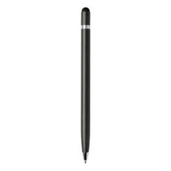 Penne in metallo personalizzate, touch pen, grigio, alluminio, 14,1 x Ø 0,9 cm.