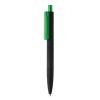 Penne personalizzate nere, delicate al tatto, X3, verde, nero, ABS, 14,0 x Ø 1,0 cm.
