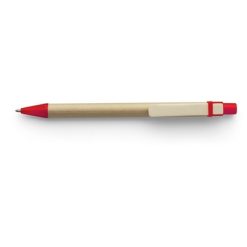 Penne personalizzate, rosso, cartone, legno, ABS, Ø1 x 13,8 cm