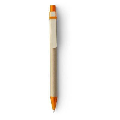 Penne personalizzate, arancione, cartone, legno, ABS, Ø1 x 13,8 cm