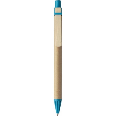 Penne personalizzate, blu, cartone, legno, ABS, Ø1 x 13,8 cm