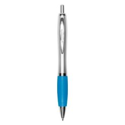 Penne personalizzate, blu, plastica, Ø1,5 x 14 cm