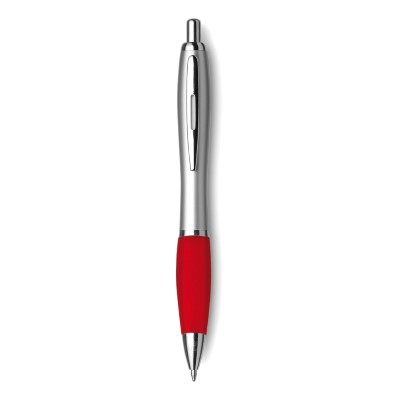 Penne personalizzate, rosso, plastica, Ø1,5 x 14 cm