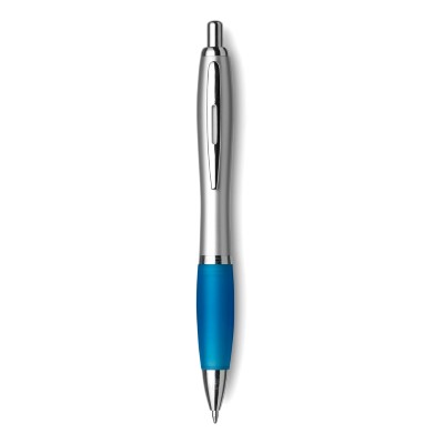 Penne personalizzate, blu, plastica, Ø1,5 x 14 cm