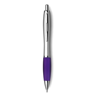 Penne personalizzate, viola, plastica, Ø1,5 x 14 cm