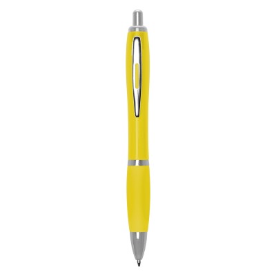Penne personalizzate, giallo, plastica, Ø1,5 x 14 cm