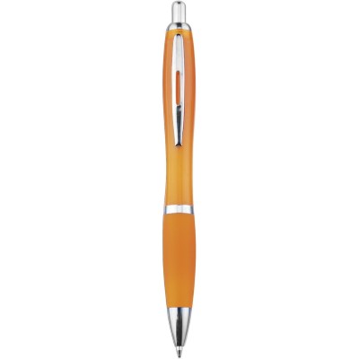Penne personalizzate, arancione, plastica, Ø1,5 x 14 cm