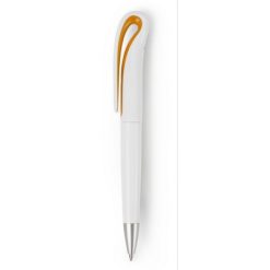 Penne personalizzate, arancione, ABS, Ø1,3 x 14,7 cm
