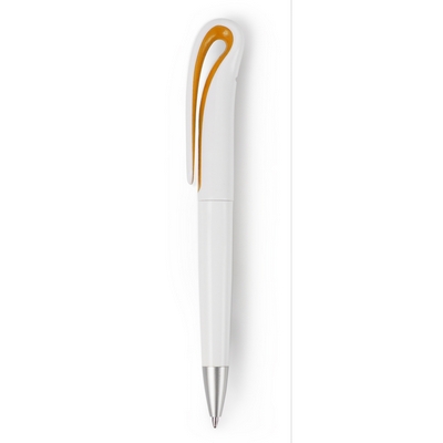 Penne personalizzate, arancione, ABS, Ø1,3 x 14,7 cm