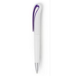Penne personalizzate, viola, ABS, Ø1,3 x 14,7 cm