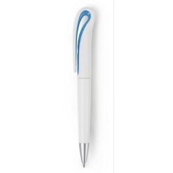 Penne personalizzate, blu, ABS, Ø1,3 x 14,7 cm