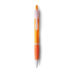 Penne personalizzate, arancione, plastica, Ø1,2 x 14,3 cm