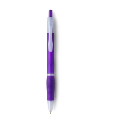 Penne personalizzate, viola, plastica, Ø1,2 x 14,3 cm