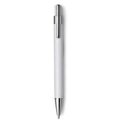 Penne personalizzate, bianco, plastica, metallo, Ø1,2 x 13,3 cm