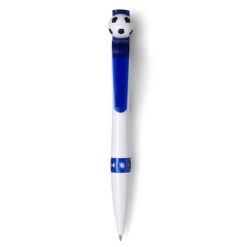 Penne personalizzate "calcio", blu scuro, plastica, Ø1,8 x 14,2 cm