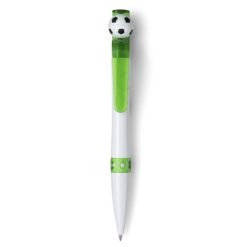 Penne personalizzate "calcio", verde chiaro, plastica, Ø1,8 x 14,2 cm