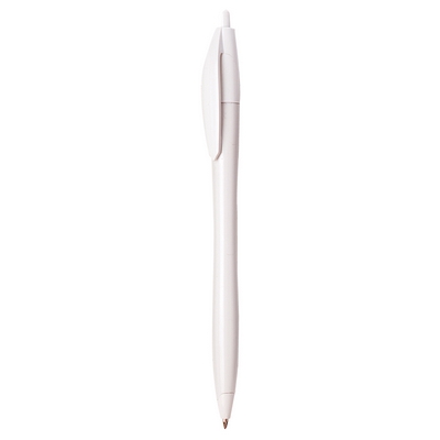 Penne personalizzate, bianco, plastica ABS, Ø1 x 14,5 cm