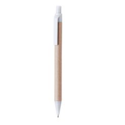 Penne personalizzate, bianco, cartone riciclato, Ø0,9 x 14 cm
