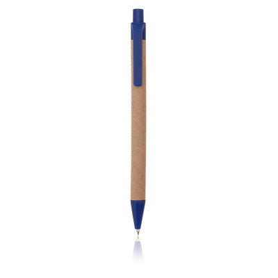 Penne personalizzate, blu scuro, cartone riciclato, Ø0,9 x 14 cm