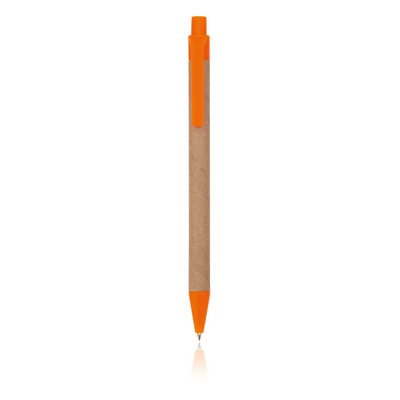Penne personalizzate, arancione, cartone riciclato, Ø0,9 x 14 cm
