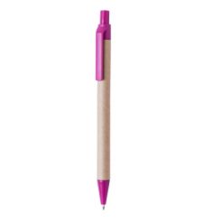 Penne personalizzate, rosa, cartone riciclato, Ø0,9 x 13,7 cm