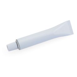 Penne personalizzate tubo, bianco, plastica, Ø1,8 x 12 cm