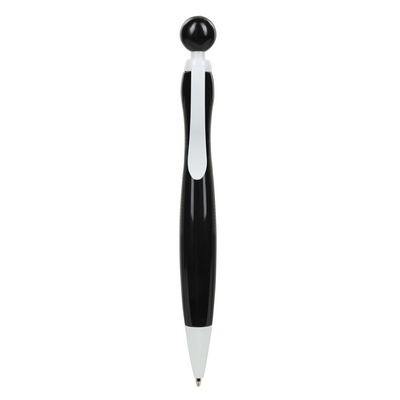 Penne personalizzate, nero, ABS, Ø1,5 x 14 cm