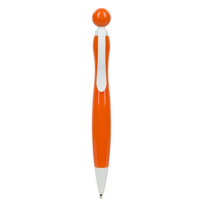 Penne personalizzate, arancione, ABS, Ø1,5 x 14 cm