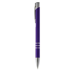 Penne personalizzate, viola, alluminio, Ø0,9 x 13,6 cm