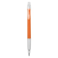 Penne personalizzate, arancione, plastica, gomma, Ø1 x 14,3 cm