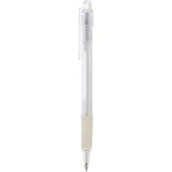 Penne personalizzate, bianco, plastica, gomma, Ø1 x 14,3 cm