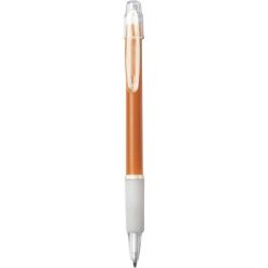 Penne personalizzate, arancione, plastica, gomma, Ø1 x 14,3 cm