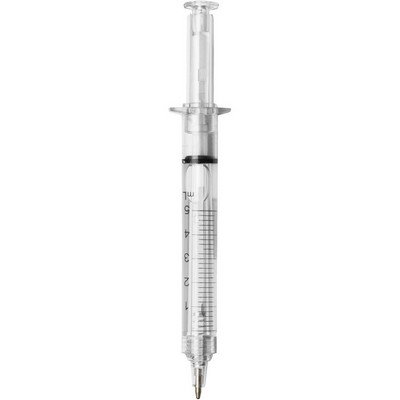Penne personalizzate "siringa", neutro, plastica, Ø2 x 12,8 cm
