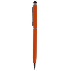 Penne personalizzate, touch pen, arancione, alluminio, Ø0,8 x 13,5 cm
