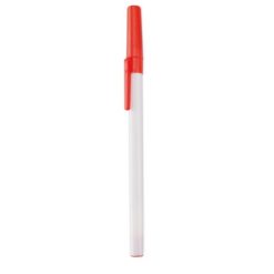 Penne personalizzate, tappo, rosso, PP, Ø0,8 x 14,6 cm