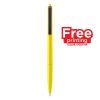 Penne personalizzate, giallo, plastica, Ø1,2 x 13,9 cm