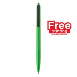 Penne personalizzate, verde chiaro, plastica, Ø1,2 x 13,9 cm